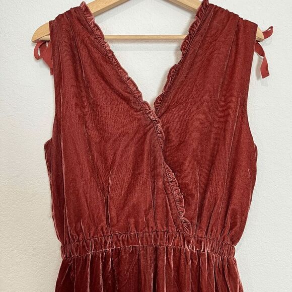 Anthropologie x Birds of Paradise Travota Great Velvet Jumpsuit Size Medium - Picture 3 of 10